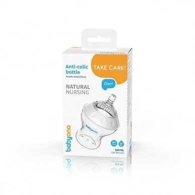 Бутылочка для кормления BabyOno Anti-colic NATURAL NURSING 180 ml 2