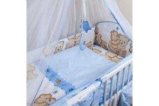 Baby Crib Bumper Ankras PRZYJACIELE Blue 360 cm