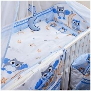 Защитные бортики на кроватку Ankras SOWY Blue 360 cm