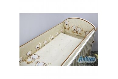 Baby Crib Bumper Ankras LEON Beige 360 cm