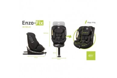 Car Seat 4baby ENZO FIX 360°(40-150 cm) Black 9