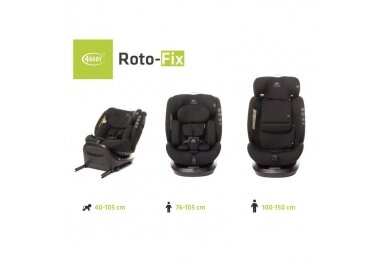 Car Seat 4baby ROTO-FIX 360°(40-150 cm) Black 15