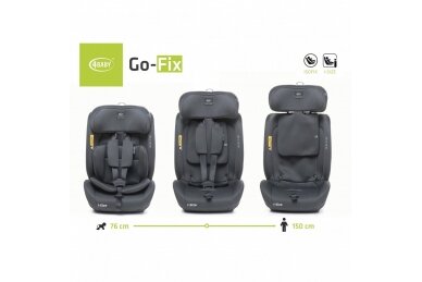 Car Seat 4BABY GO-FIX (76-150cm) Graphite 3