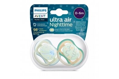 Avent  Ultra Air Night Dummy 376/18, Double pack 1