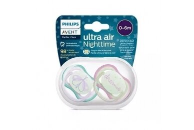 Avent  Ultra Air Night Dummy 376/19, Double pack 2