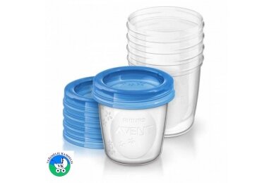 AVENT Milk Storage Cups 180m/6oz - 5cup SCF619/05