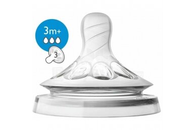 AVENT Natural Teats silikon 3m+ 2vnt 1