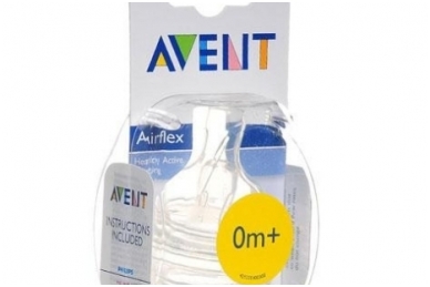 AVENT Classic+ Teat silikone Anti-colic 0m+, 2 pcs 1