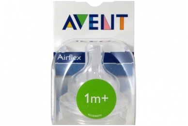 AVENT Classic+ Teat silikone Anti-colic 1m+, 2 pcs 1