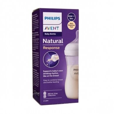 Avent бутылочка Natural Response 260 ml, SCF903/01 1