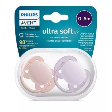 AVENT пустышки силиконовые ULTRA  SOFT, 091/31, 2 шт 1