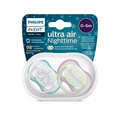 AVENT пустышки ULTRA  AIR Night ,376/19, 2 шт 2