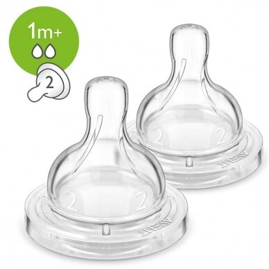 AVENT Classic+ žindukas silikoninis Anti-colic 1m+, 2vnt