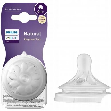 AVENT Natural Response žindukas silikoninis 6m+ 2vnt