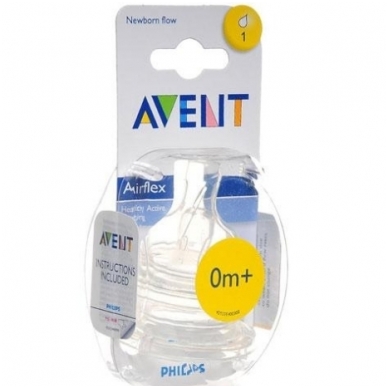 AVENT žindukas silikoninis Classic+ 0m+, 2vnt 1