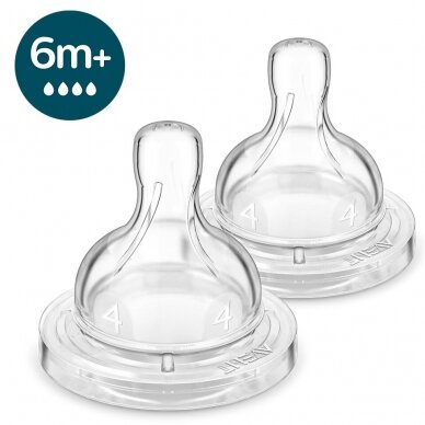 AVENT силиконовые соски Anti-colic 6m+, 2 шт