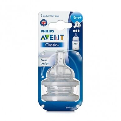 AVENT žindukas silikoninis  Anti-colic 3m+ 2vnt