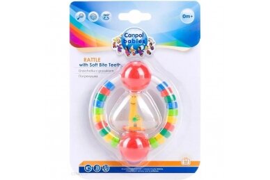 Rattle with Soft Bite Teether Canpol 2/325 1