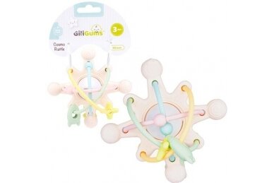 Silicone Rattle with Teether GiliGums COSMO