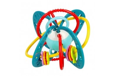 Rattle with Teether BamBam SENSORY BALL Blue 1