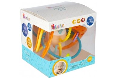 Rattle with Teether BamBam SENSORY BALL Orange 1