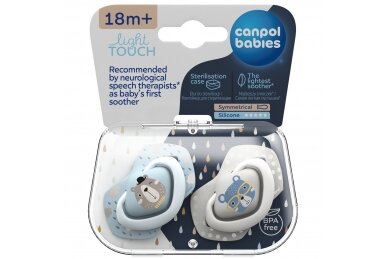 Soother Canpol  22/649 BONJOUR PARIS  Silikone, symmetrical 2 pcs