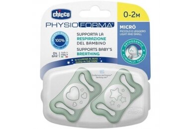 Pacifiers Chicco PHYSIO FORMA Silicone 0-2 m, 2 pcs 1