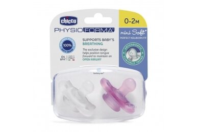 Pacifiers Chicco PHYSIO FORMA Silicone 0-2 m, 2 pcs 1