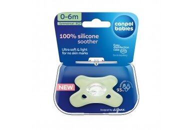 Soother Canpol 24/001 100% Silicone Symmetrical 0-6m 4