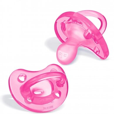 Пустышка Chicco PHYSIO FORMA Silicone +0m Pink