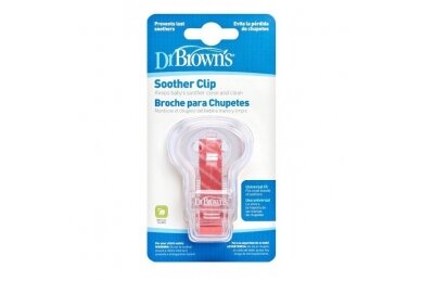 Dr Brown's Soother Clip Red 1