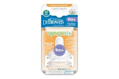 Dr Brown's Silikone Teat 9m+, 2 pcs