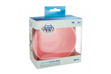 Babies Silicone Suction Bowl Canpol 51/400, Pink 3