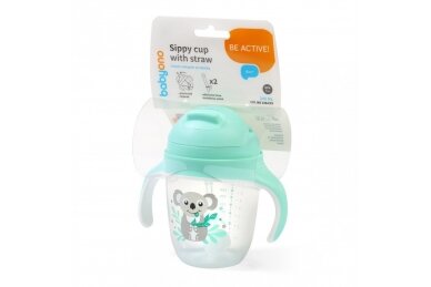 Sippy cup with weighted straw BabyOno 1464/03 8