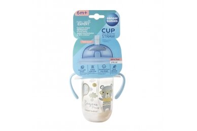 Cup with Weighted Straw Canpol BONJOUR PARIS 56/607 Blue 4