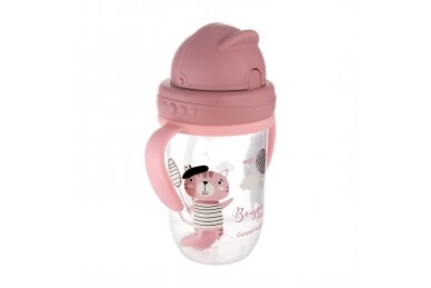 Cup with Weighted Straw Canpol BONJOUR PARIS 56/607 Pink 2