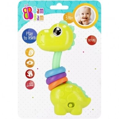 Интерактивная музыкальная игрушка BAM BAM DINO Green 4