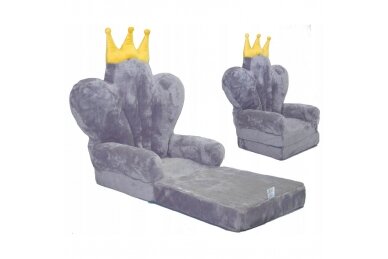 Folding child armchair THRONE Grey