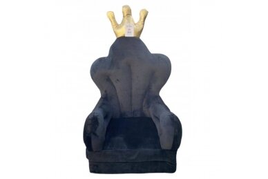 Folding child armchair THRONE Black