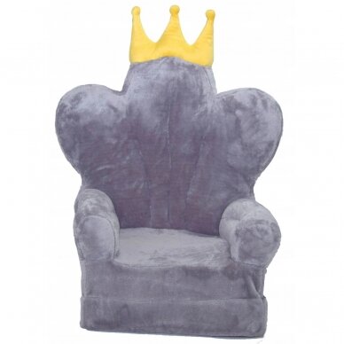 Ištiesiamas vaikiškas fotelis THRONE Grey 2