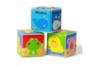 Soft iearning cubes Baby Ono WORLD EXPLORER 3 pcs