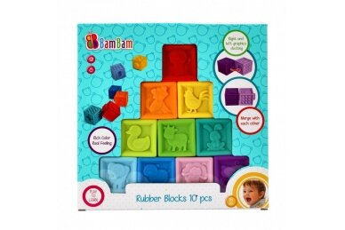 Blocks Sensory Rubber BamBam 10  pcs 2