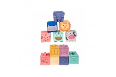 Blocks Sensory Rubber Smily Play 12 pcs