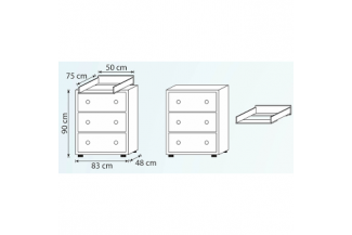 Chest of drawers Drewex MIS I MOTYLEK 1