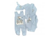 Baby Layette Set  Newborn Baby Clothes Koala HAPPINESS 4 parts, 62 Blue