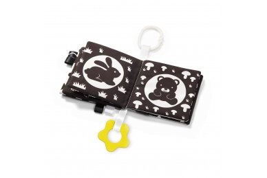 Educational cloth book with teether BabyOno BLACK&WHITE 5