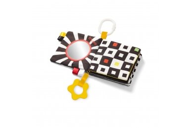 Educational cloth book with teether BabyOno MY CONTRAST BOOK 2