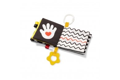 Educational cloth book with teether BabyOno MY CONTRAST BOOK 4
