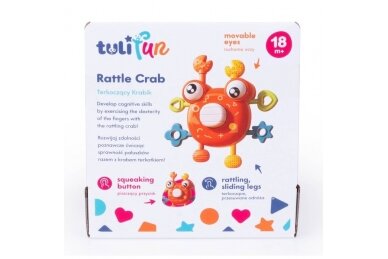 Sensory toy Dumel RATTLE CRAB 3