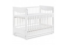 Baby cot Klupš LUNA with driwer and drop side